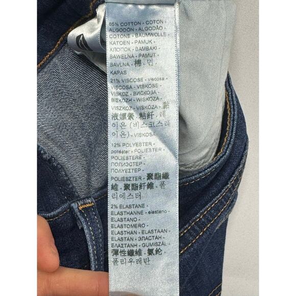 Levi's 726 Women's Dark Wash Flare Blue Denim Jeans - Size 34x32 (35x32.5) - Picture 5 of 6